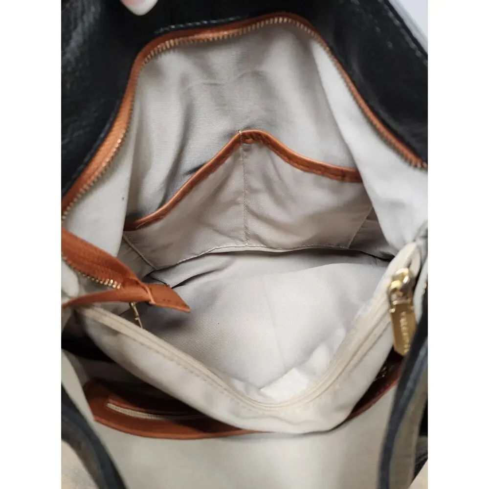 VALENTINA Tradizione Italiana Genuine Leather Black Shoulder Bag Purse - Picture 12 of 14